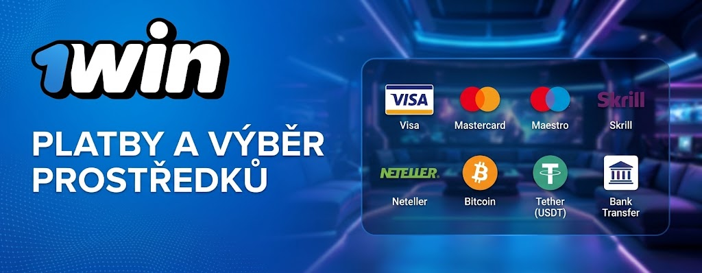 Platební metody 1win – vklady a výběry